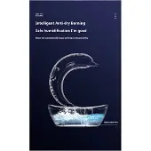 Jojomino Dolfijn waterdruppel luchtbevochtiger Bluetooth-luidspreker, lichtgevende luchtbevochtiger, kleurrijke lampjes