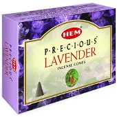 HEM Precious Lavendel Wierookkegels - Pak van 12 - 120 stuks - Wierook uit India