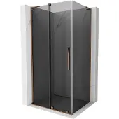Mexen Velar L schuifdouchecabine 110 x 70 , grafiet, roze goud - 871-110-070-43-60