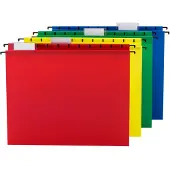 Smead Poly Hangmap, 1/5-Cut Tab, A4-formaat, Assorted Primaire Kleuren, 12 per Verpakking (64026)
