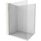Mexen Kioto L douchewand Walk-in 75 x 200 , transparant, goud - 800-075-103-50-00