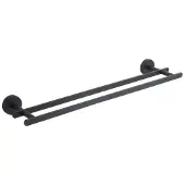 Mexen Loft dubbele handdoekhouder, zwart - 7012625-70