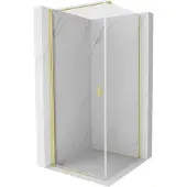Mexen Mist-B draaideur douchecabine 85 x 85 , transparant, gepolijst goud - 8A2T-085-085-55-00