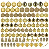 Springos Kerstballen | 100 Stuks | Goud Tinten | Onbreekbaar