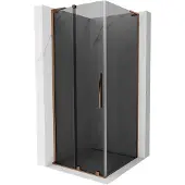 Mexen Velar L schuifdouchecabine 110 x 110 , grafiet, roze goud - 871-110-110-43-60