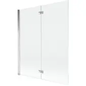 Mexen Mist badwand 2-delig links 140 x 150 , transparant, chroom - 8A9-140-002-01-00-L