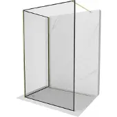Mexen Kioto douchewand Walk-in 140 x 90 , zwart frame, goud - 800-140-212-50-70-090
