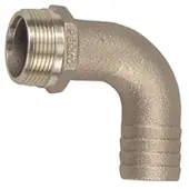 Perko 1-1/4" pijp-naar-slangadapter 90 graden brons GEMAAKT IN DE VS