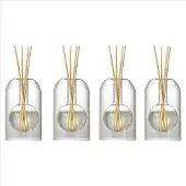 Semoic 4x Opbergcontainers Diffuserflessen Aromatherapiefles Modern Glas