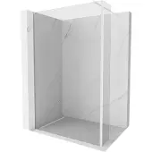 Mexen Kioto douchewand Walk-in 135 x 40 , transparant, wit - 800-135-212-20-00-040