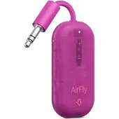 TwelveSouth AirFly Pro 2 – Geniet van In-Flight Entertainment met Draadloze Hoofdtelefoons – Koppel Twee Sets Draadloze Hoofdtelefoons voor Gedeeld Luisteren – Meer dan 25 Uur Batterijduur - Roze
