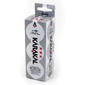 Karakal 3-Sterne-Poly-Turnier-Tischtennisbälle, 40 mm, Weiß, 3er-Pack