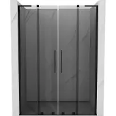 Mexen Velar L Duo schuifdouchedeur 150 , grafiet, zwart - 871-150-003-42-70