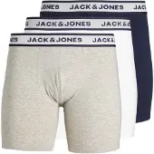 Jack & Jones Plus Size 3-pack Boxer EU5XL US3XL Grijs