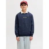 Jack & jones Junior Sweatshirt 'JORNORREBRO' donkerblauw / oranje