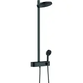 Hansgrohe Pulsify S Showerpipe 2jet mt ShowerTablet Select 400 mat zwart