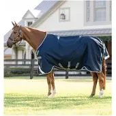 Horseware Regendeken Amigo 1200d 50gr Donkerblauw-grijs | Maat: 145/198 Cm - 145/198