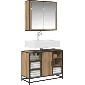 vidaXL Badkamermeubel Set 2 st Artisan Eiken 80 x 33 x 60 cm
