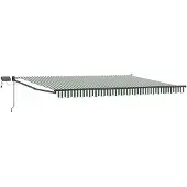 vidaXL Handbediende luifel met LED's Groen, Wit, Anthraciet 4 × 3 m