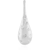 Cavill - Dames Druppelhanger - 925 Sterling Zilver met Platinering - 9 Blauwe Tanzanische Zirkonen 0,27 ct - Elegante Moderne Bezelzetting Sieraden