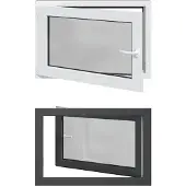 vidaXL Kelderraam RISOR 90 x 60 cm PVC en Glas Antraciet