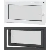vidaXL Kelderraam RISOR 110 x 60 cm PVC en Glas Antraciet