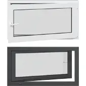 vidaXL Kelderraam RISOR 110 x 60 cm PVC en Glas Antraciet