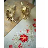Vervaco - Aïda loper kit - Kerst - Kerstrozen - PN-0172673 - Borduren - Borduurpakket - Borduurpakket volwassenen - Borduurpakket kind