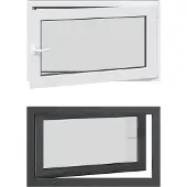 vidaXL Kelderraam RISOR 100 x 70 cm PVC en Glas Antraciet
