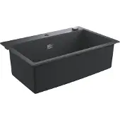 GROHE - Composiet spoelbak K700 met automatische waste, 78x51 cm, grafiet zwart 31652AP0