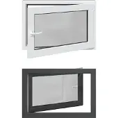 vidaXL Kelderraam RISOR 80 x 70 cm PVC en Glas Antraciet