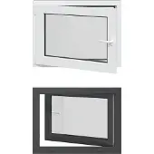 vidaXL Kelderraam RISOR 80 x 50 cm PVC en Glas Antraciet