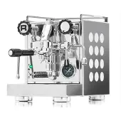 Rocket Espresso Rocket Appartamento: Compacte espressomachine met piston, chroom/wit