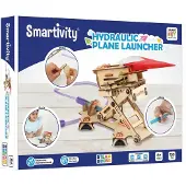 Smartivity Mechanische Hydraulic Plane Launcher - Houten 3D Bouwpakket & Vliegtuigwerper - Duurzaam Constructiespeelgoed & Modelbouw - Cadeau voor Jong & Oud - Vanaf 8 Jaar tot Volwassen