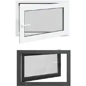 vidaXL Kelderraam RISOR 90 x 60 cm PVC en Glas Antraciet