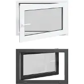 vidaXL Kleur binnenkant kelderraam Wit RISOR 90 x 50 cm