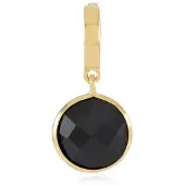 Cavill - Zilveren Hanger 18K Goud Verguld met 2,25 ct Ronde Zwarte Spinel - Luxe Handgemaakt Sieraad - Complex Schaakbordslijpsel - Unieke Elegantie