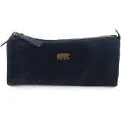 Bear design Suède Make Up / Pen Etui L Navy