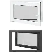vidaXL Kelderraam RISOR 90 x 70 cm PVC en Glas Antraciet