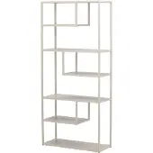 Venture Home Staal wandkast 6 planken beige.