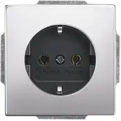 ABB Pure Roestvrij Staal Wandstopcontact (WCD Schakelmateriaal) - 2CKA002011A3850 - E2K4T