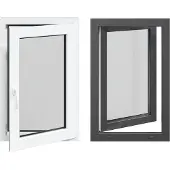 vidaXL Kelderraam RISOR 60 x 100 cm PVC en Glas Antraciet