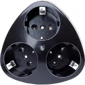 Enzo Kopp ZWART opbouw stopcontact RA drievoudig - 4626120