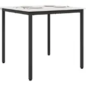 vidaXL Eettafel Wit 80 x 80 x 75 cm Massief grenenhout