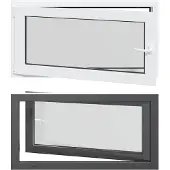 vidaXL Kelderraam RISOR 110 x 60 cm PVC en Glas Antraciet