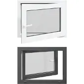 vidaXL Kelderraam RISOR 60 x 100 cm PVC en Glas Antraciet