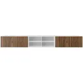 MargaretHadas24 Margaret Hadas24 TV-kast Noe IV, tv-meubel, tv-kast, 300 cm, hangend, modern design, voor de woonkamer, wandmontage, tv-meubel, wit, Catania
