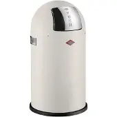 Wesco Pushboy Junior Prullenbak | 22 Liter | Metaal - Mat zand | Vuilnisbak - Made in Germany