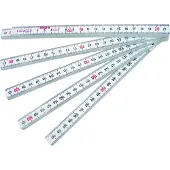 Sola Vouwduimstok kunststof 2mtr/10-ledig wit, wit, EG-Klasse 3 HK2/10W SB - 53030201 - 53030201