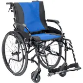 Multimotion Air rolstoel Zwart met blauwe bekleding